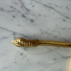 Serpent Omega Chain Snake Belt | Vintage Gold Stretch Belt | Blue Eyes Accessories | Serpent Omega Chain Snake Belt Vintage Gold  main image 3